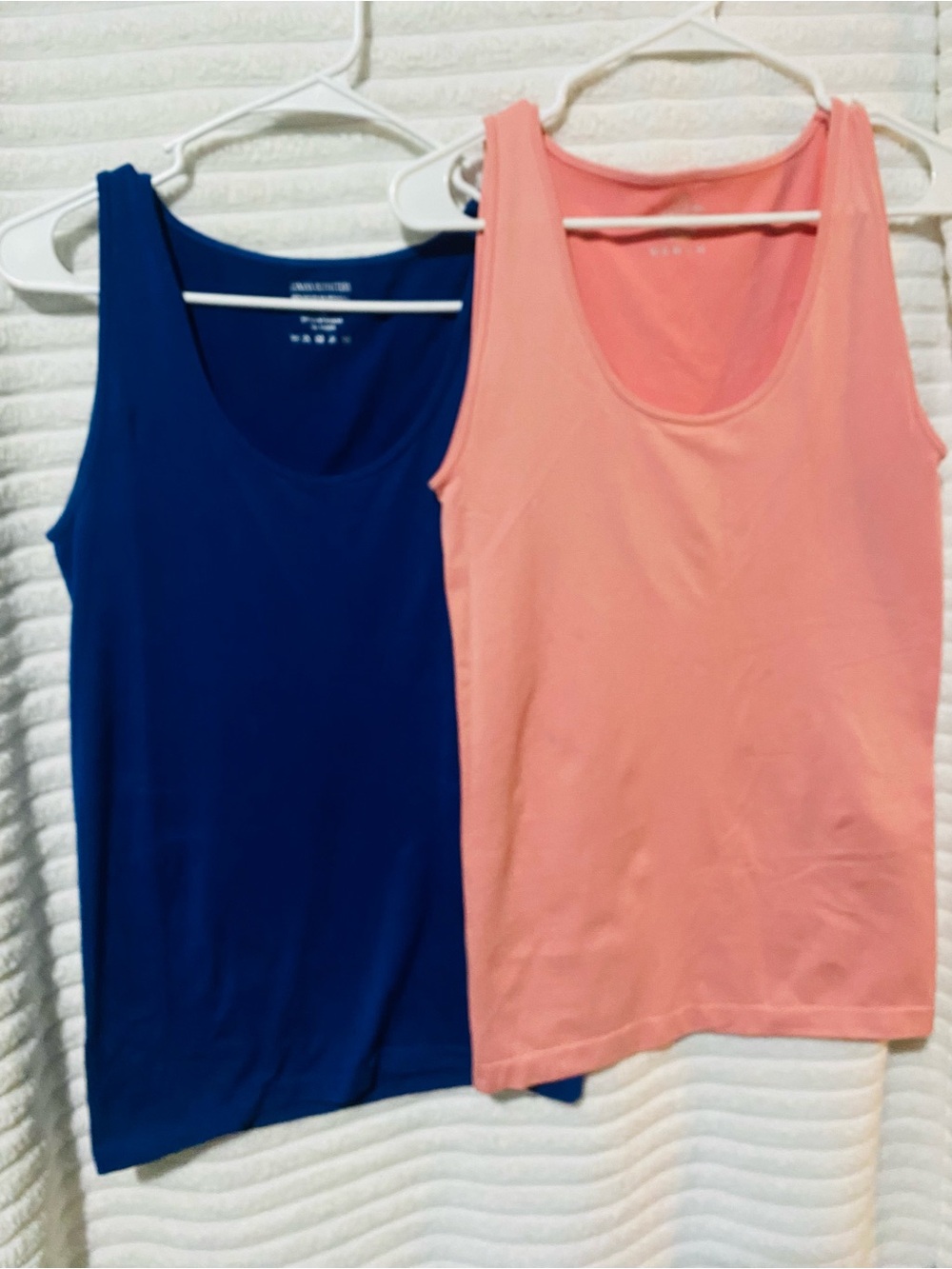 Zenana Outfitters Scoop Neck Tank Tops in Royal Blue  & Light Coral
